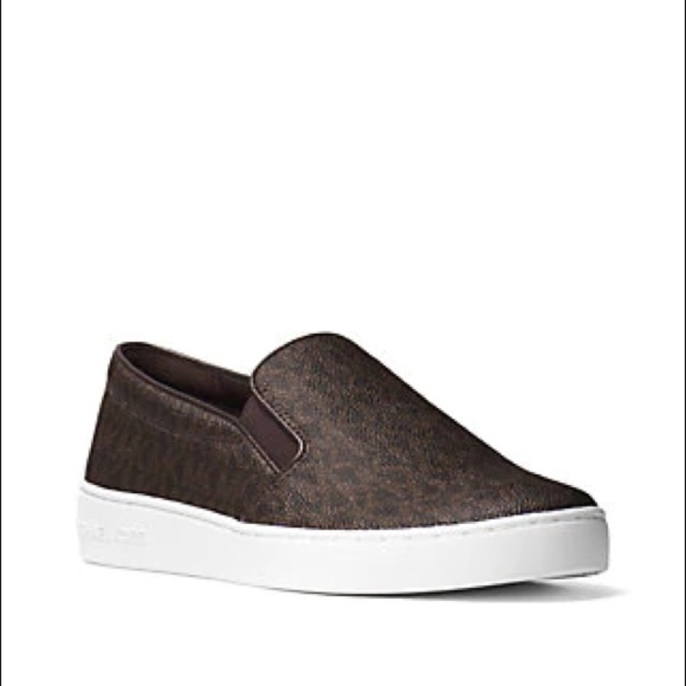 Brown Micheal Kors Slip Ons